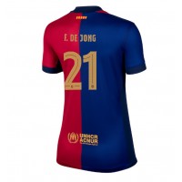 Fotbalové Dres Barcelona Frenkie de Jong #21 Dámské Domácí 2024-25 Krátký Rukáv